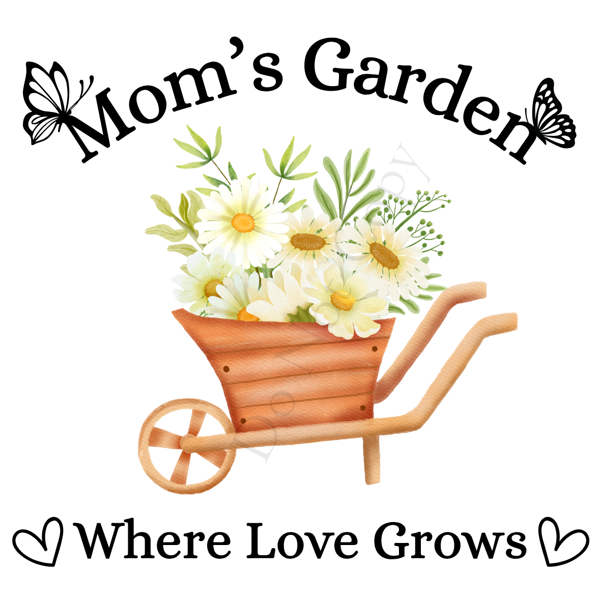 UVDTF Transfer - Beautiful Family Garden Design (Wheelbarrow)