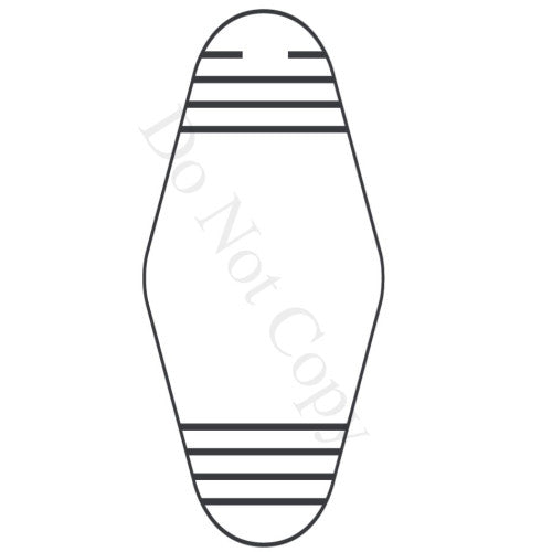 UV-DTF Transfer Suitable for Motel Keyring - Outline with Lines