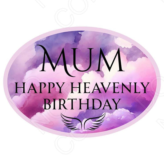 UV-DTF Transfer - Mum Happy Heavenly Birthday