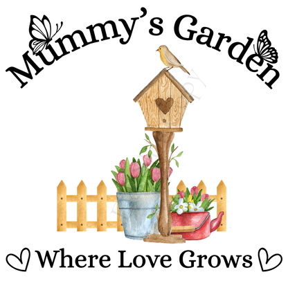 UVDTF Transfer - Beautiful Family Garden Design (Bird Table)