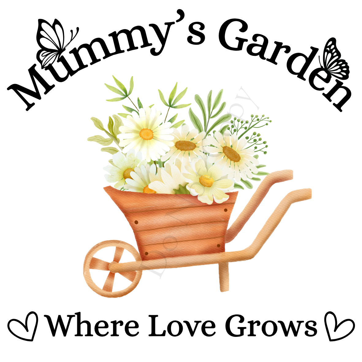 UVDTF Transfer - Beautiful Family Garden Design (Wheelbarrow)