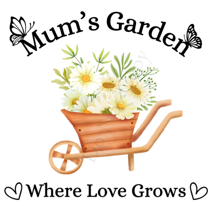UVDTF Transfer - Beautiful Family Garden Design (Wheelbarrow)