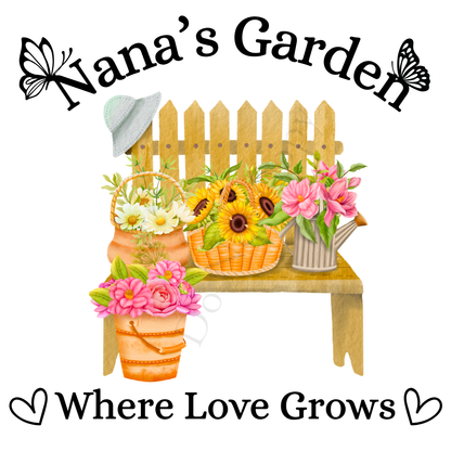 UVDTF Transfer - Beautiful Family Garden Design (Bench)