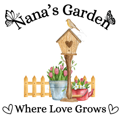UVDTF Transfer - Beautiful Family Garden Design (Bird Table)