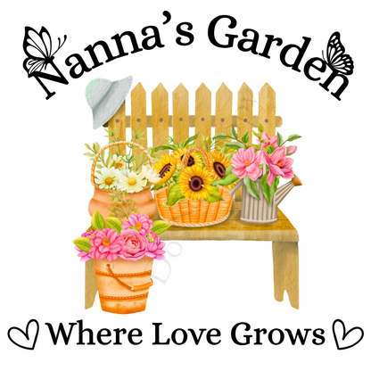 UVDTF Transfer - Beautiful Family Garden Design (Bench)