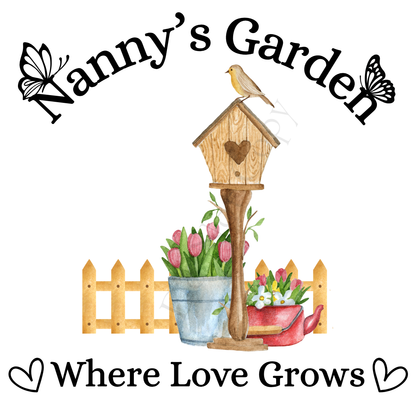 UVDTF Transfer - Beautiful Family Garden Design (Bird Table)
