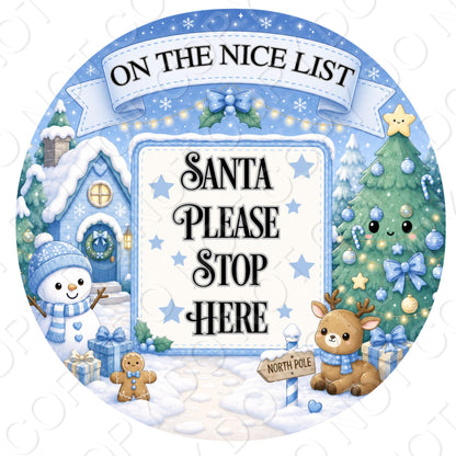UV-DTF Transfer - On the Nice List (Pink/Blue Available)