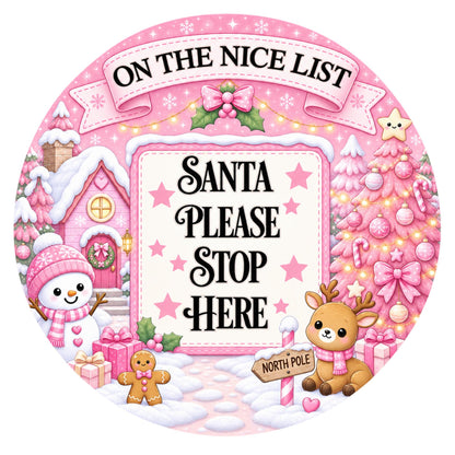 UV-DTF Transfer - On the Nice List (Pink/Blue Available)