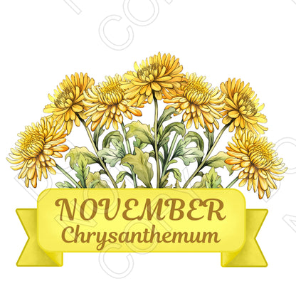 UV-DTF Transfer - Birth Month Flowers