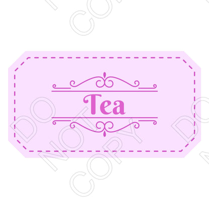 UV-DTF Transfer - Classic Drink Labels (Pink)