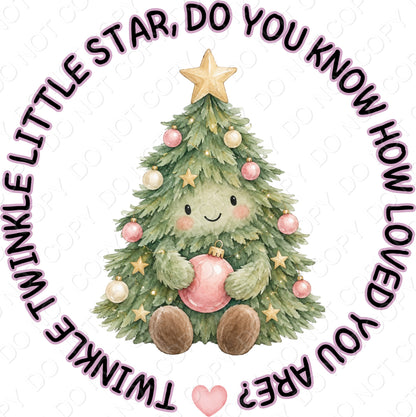 UV-DTF Transfer - Christmas Tree for Woodform Bauble