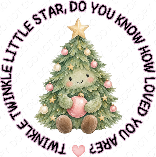 UV-DTF Transfer - Christmas Tree for Woodform Bauble