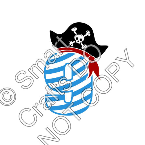 UV-DTF Transfer for Cake Topper - Birthday Number Pirate