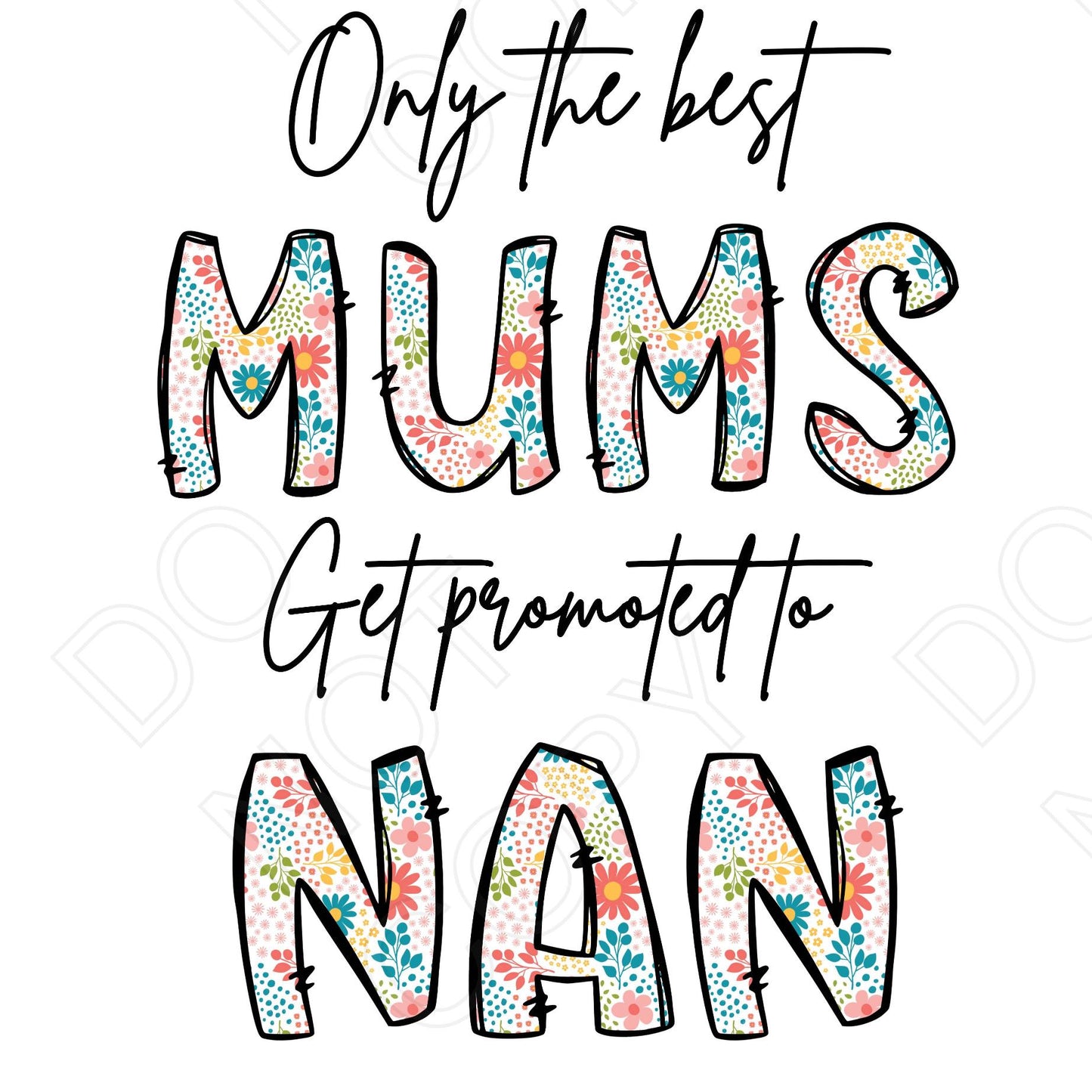 UVDTF Transfer - Promoted to (Female Relative) Flower Design