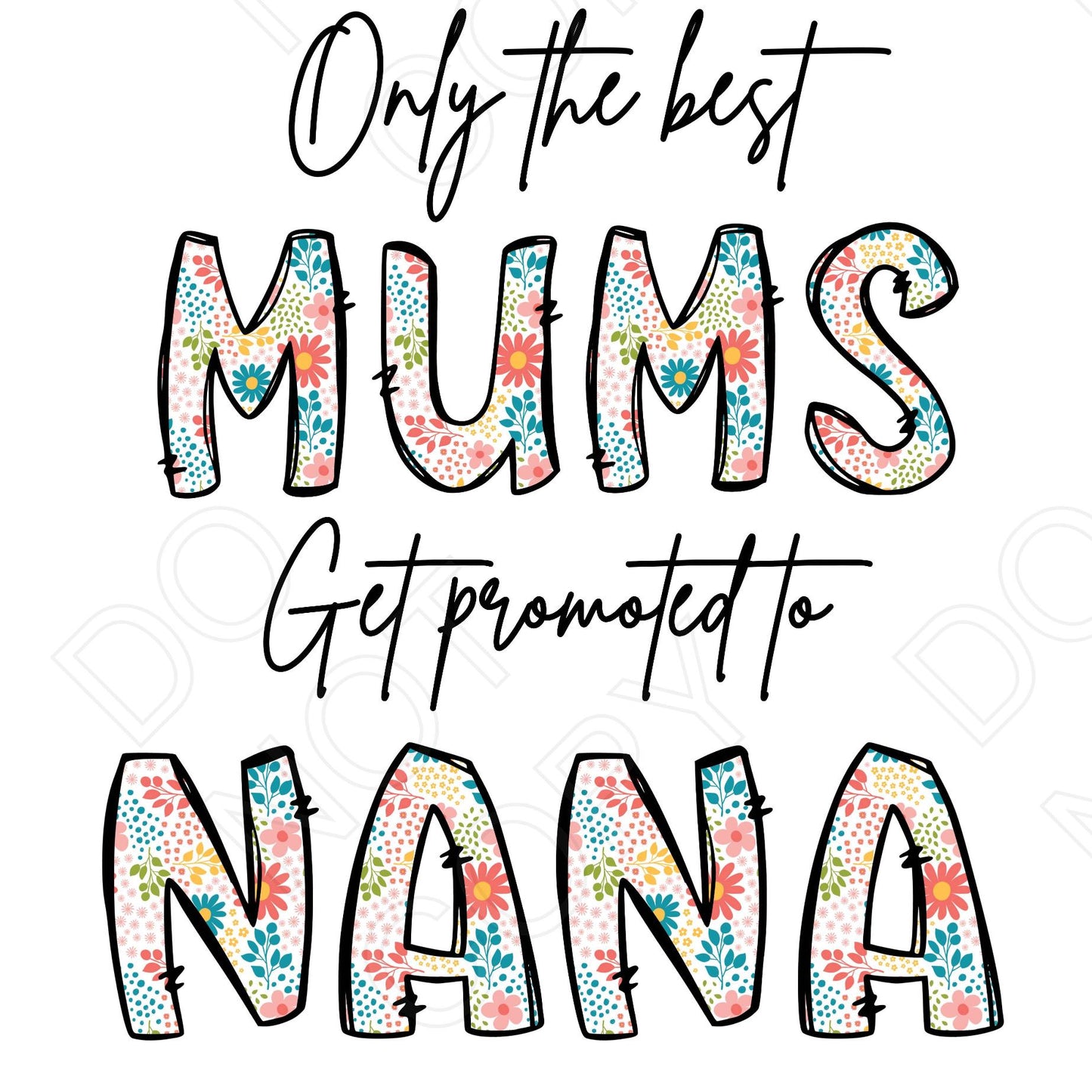 UVDTF Transfer - Promoted to (Female Relative) Flower Design