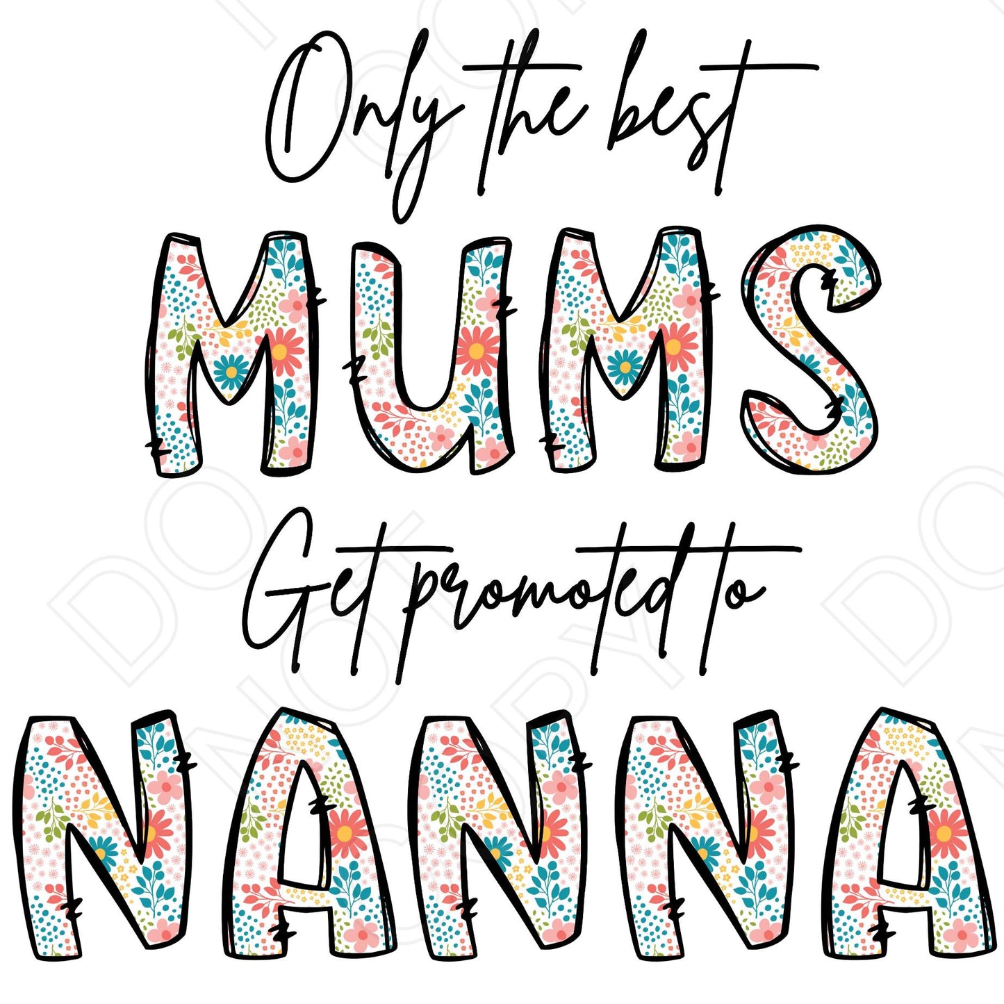 UVDTF Transfer - Promoted to (Female Relative) Flower Design