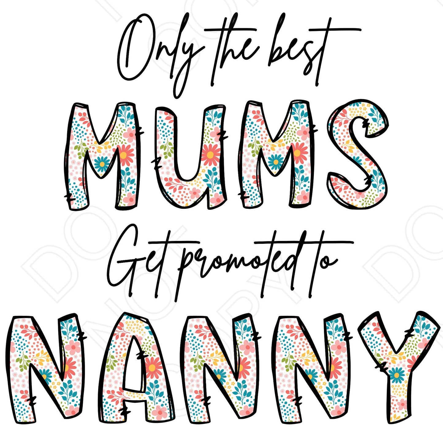 UVDTF Transfer - Promoted to (Female Relative) Flower Design