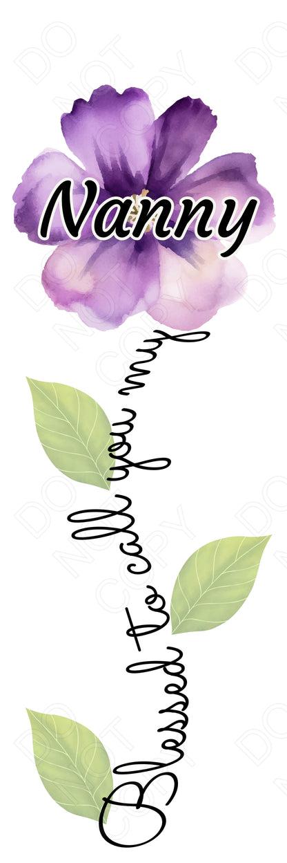 Digital Download - Mixed Blessed Flower Designs (Each colour and Name) - Set of 45