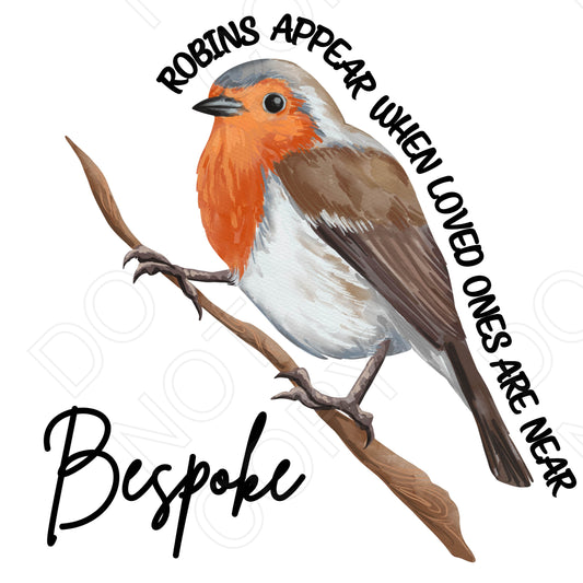 UV-DTF Transfer - Shaped Robin (Bespoke)