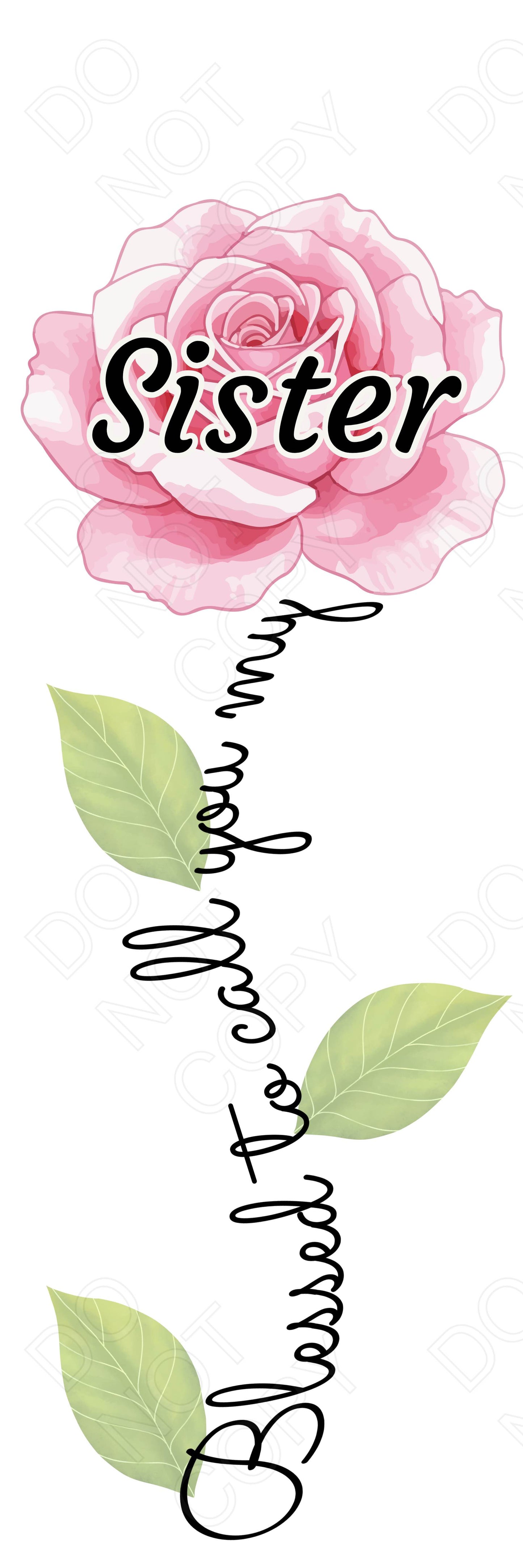 UVDTF Transfer - Rose Blessed Flower Designs (Large Range of Names Available)