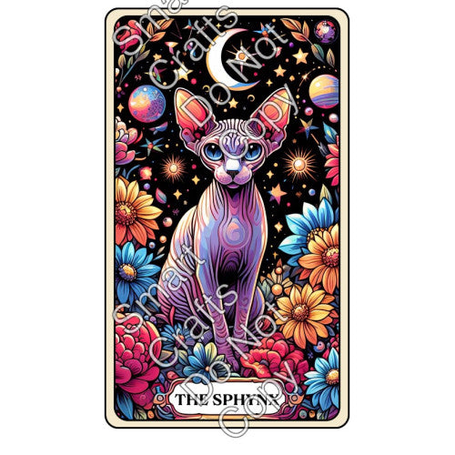 UV-DTF Transfer - Cat Tarot Cards - Two Sizes Available