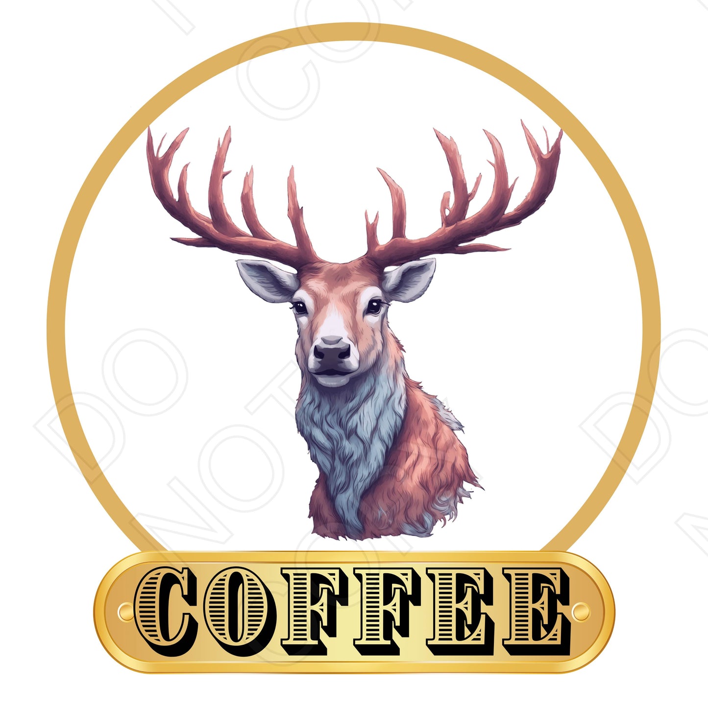 UV-DTF Transfer - Christmas Stag Drink Labels