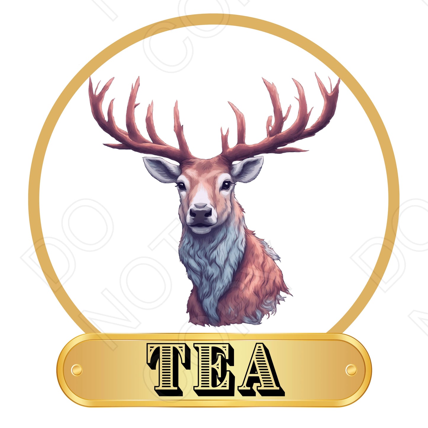 UV-DTF Transfer - Christmas Stag Drink Labels