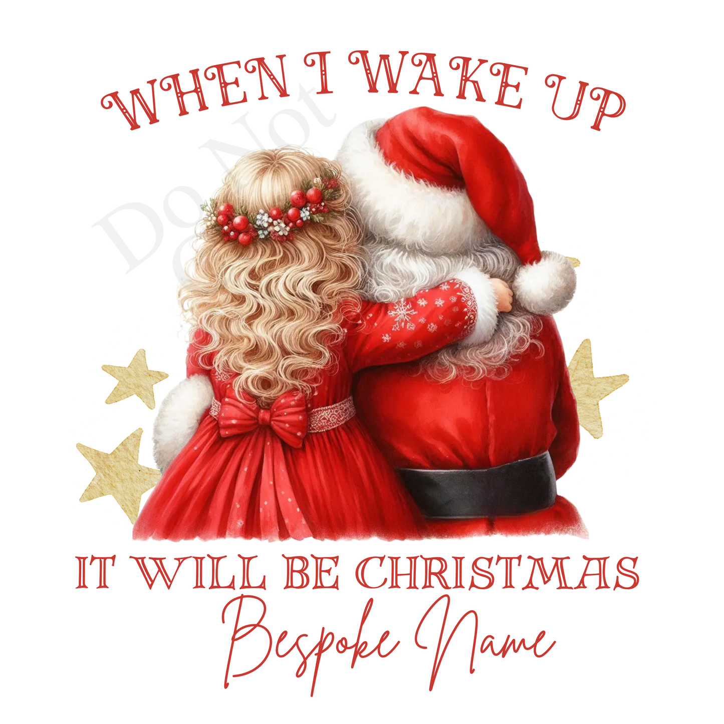 DTF Transfer - Stunning Santa and Child heartwarming Designs for Pyjamas (2 sizes) Bespoke