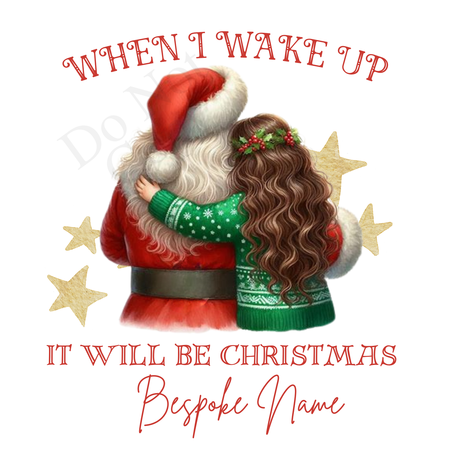 DTF Transfer - Stunning Santa and Child heartwarming Designs for Pyjamas (2 sizes) Bespoke