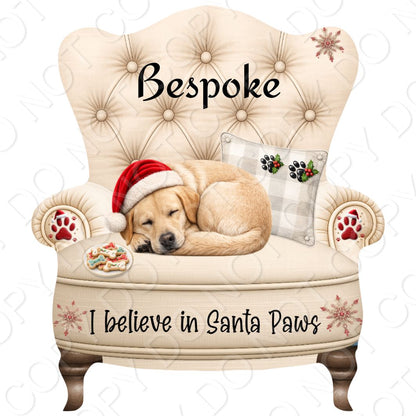 UV-DTF Transfer - Christmas Dog Designs for Woodform Crafts Chair Bauble