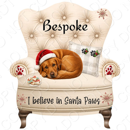 UV-DTF Transfer - Christmas Dog Designs for Woodform Crafts Chair Bauble