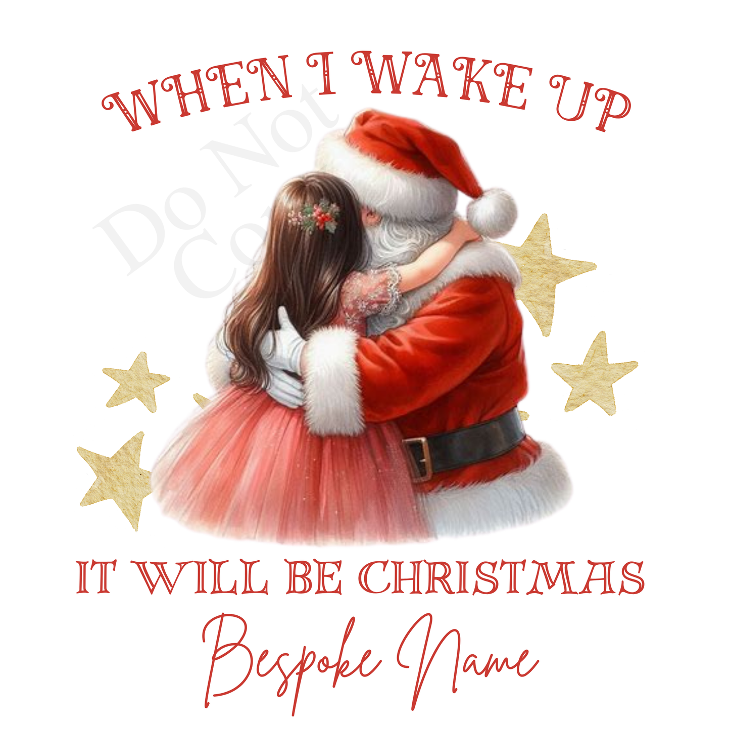 DTF Transfer - Stunning Santa and Child heartwarming Designs for Pyjamas (2 sizes) Bespoke