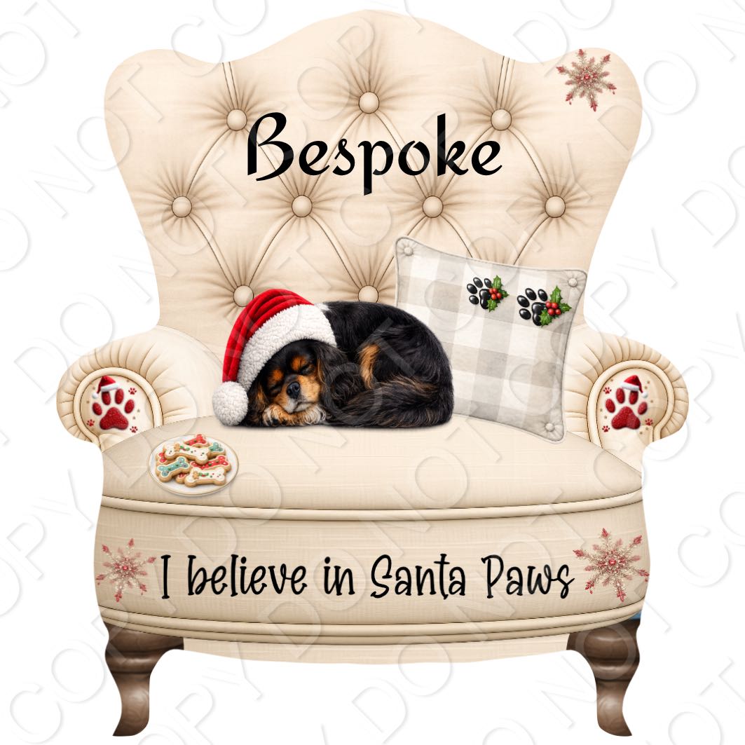 UV-DTF Transfer - Christmas Dog Designs for Woodform Crafts Chair Bauble