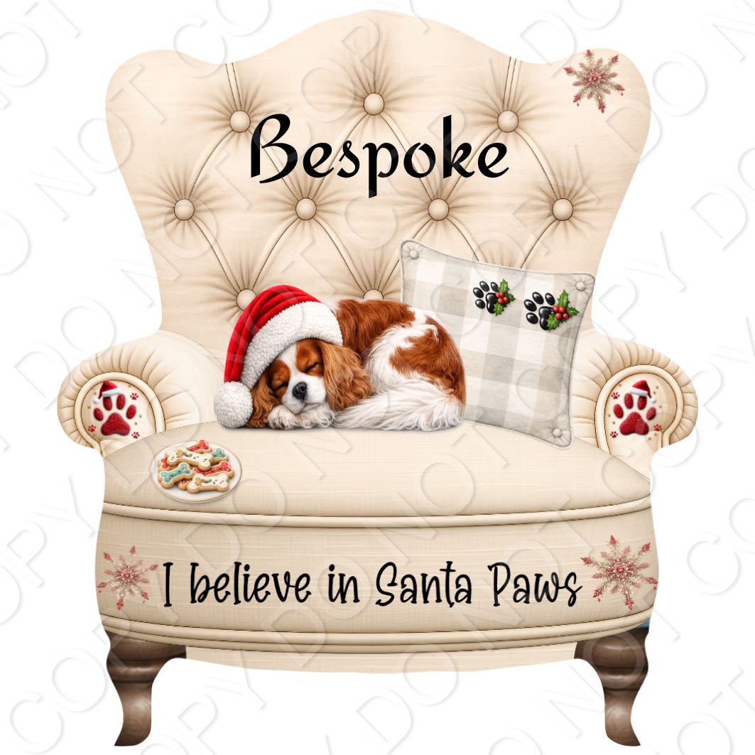 UV-DTF Transfer - Christmas Dog Designs for Woodform Crafts Chair Bauble
