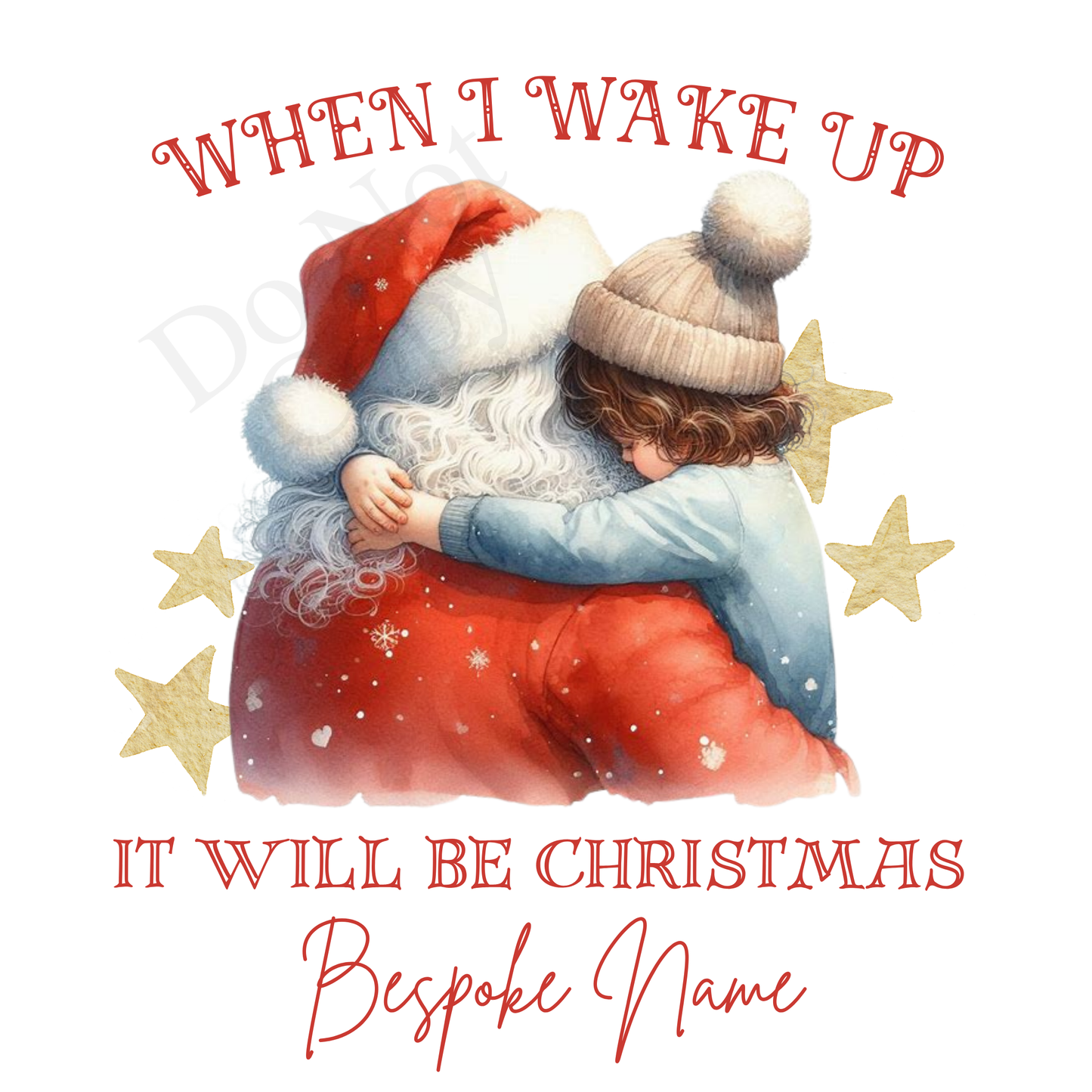 DTF Transfer - Stunning Santa and Child heartwarming Designs for Pyjamas (2 sizes) Bespoke