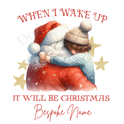 DTF Transfer - Stunning Santa and Child heartwarming Designs for Pyjamas (2 sizes) Bespoke