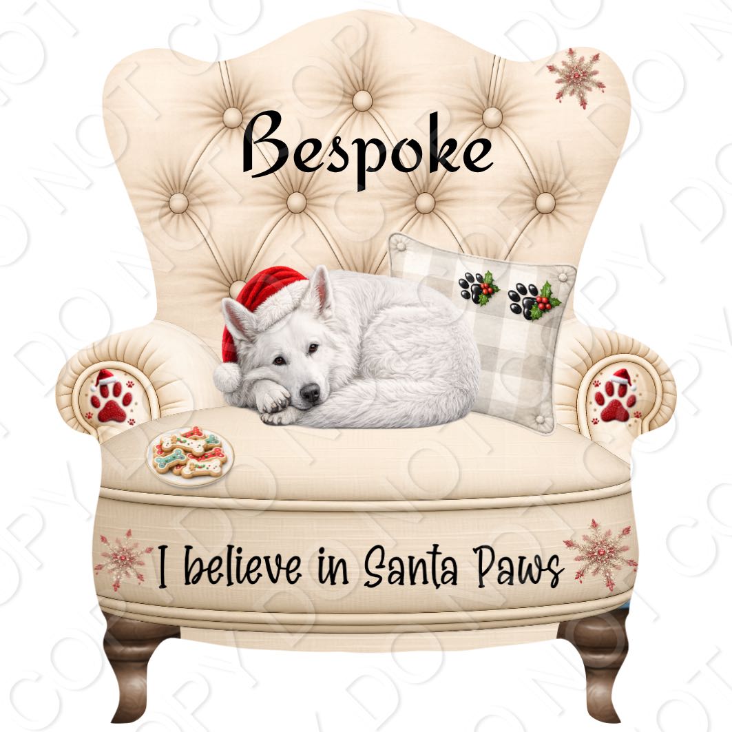 UV-DTF Transfer - Christmas Dog Designs for Woodform Crafts Chair Bauble