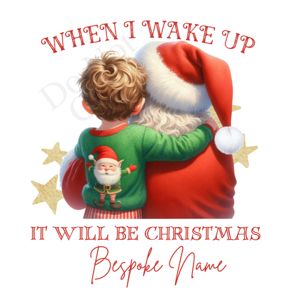 DTF Transfer - Stunning Santa and Child heartwarming Designs for Pyjamas (2 sizes) Bespoke
