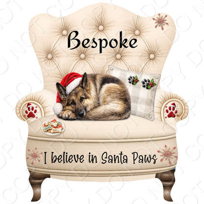 UV-DTF Transfer - Christmas Dog Designs for Woodform Crafts Chair Bauble