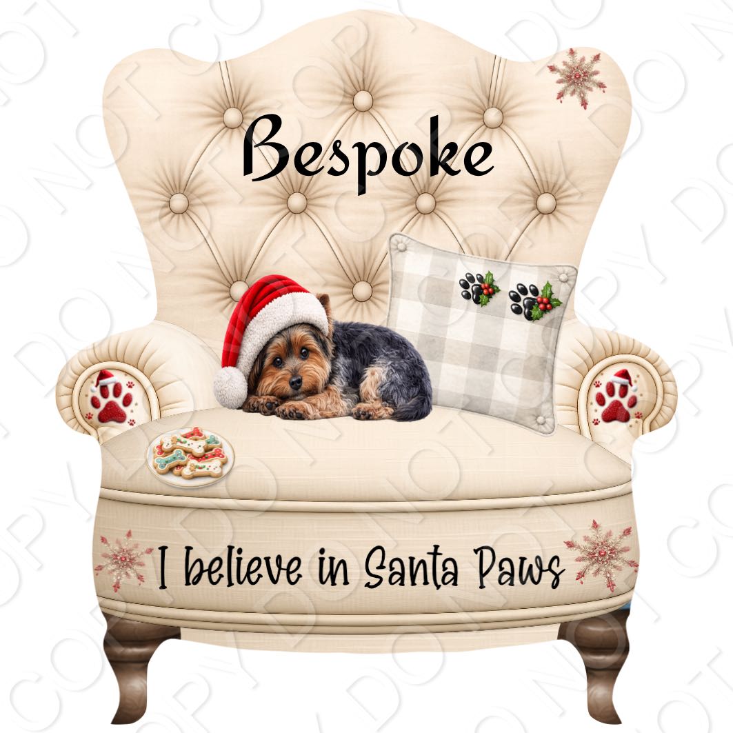 UV-DTF Transfer - Christmas Dog Designs for Woodform Crafts Chair Bauble