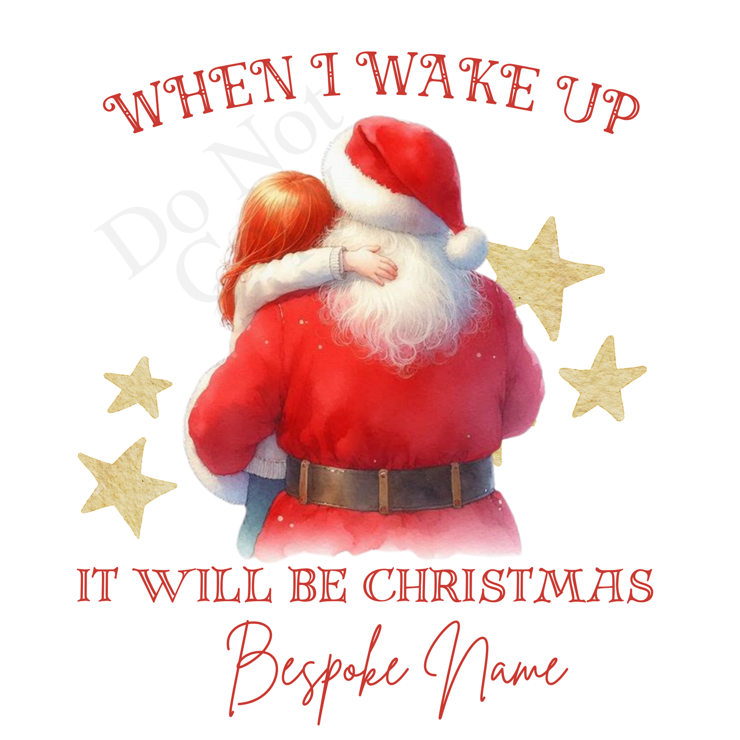 DTF Transfer - Stunning Santa and Child heartwarming Designs for Pyjamas (2 sizes) Bespoke