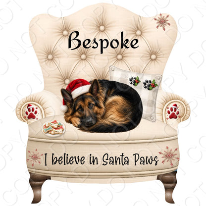 UV-DTF Transfer - Christmas Dog Designs for Woodform Crafts Chair Bauble