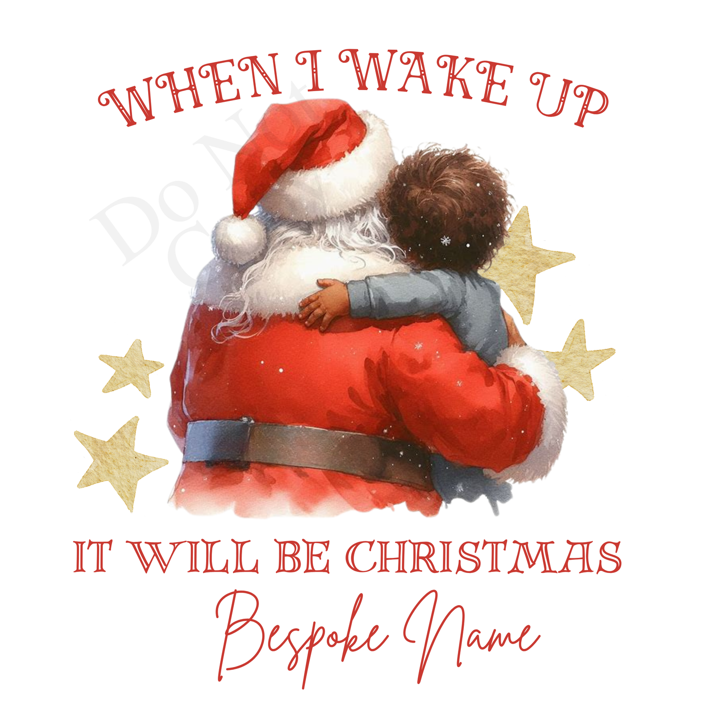 DTF Transfer - Stunning Santa and Child heartwarming Designs for Pyjamas (2 sizes) Bespoke
