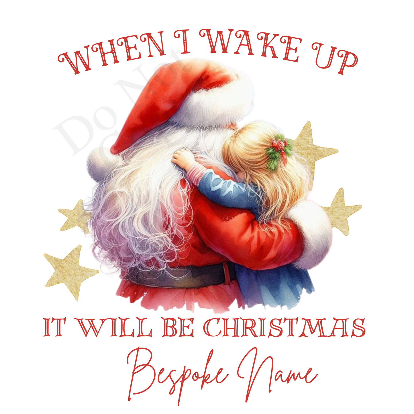 DTF Transfer - Stunning Santa and Child heartwarming Designs for Pyjamas (2 sizes) Bespoke