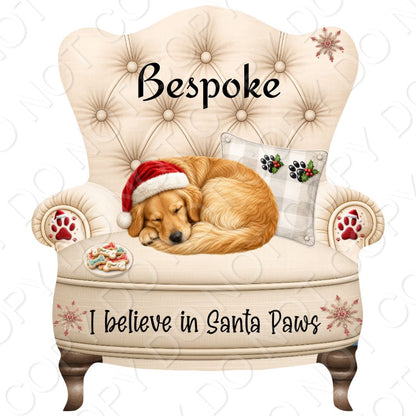 UV-DTF Transfer - Christmas Dog Designs for Woodform Crafts Chair Bauble