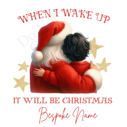 DTF Transfer - Stunning Santa and Child heartwarming Designs for Pyjamas (2 sizes) Bespoke