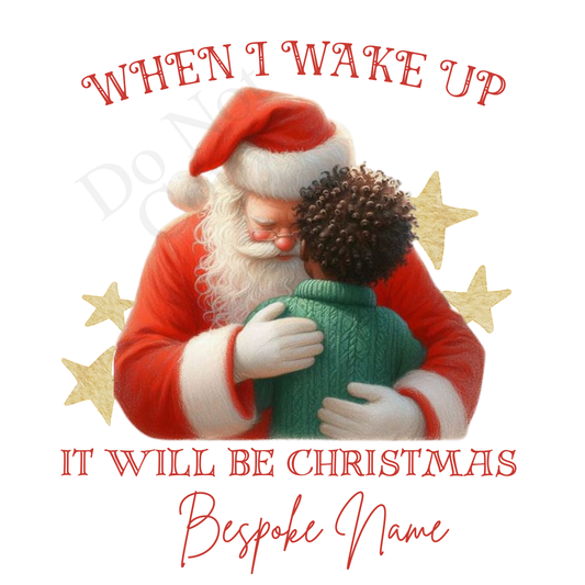 DTF Transfer - Stunning Santa and Child heartwarming Designs for Pyjamas (2 sizes) Bespoke