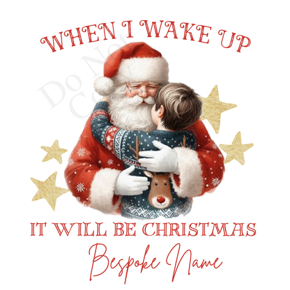 DTF Transfer - Stunning Santa and Child heartwarming Designs for Pyjamas (2 sizes) Bespoke
