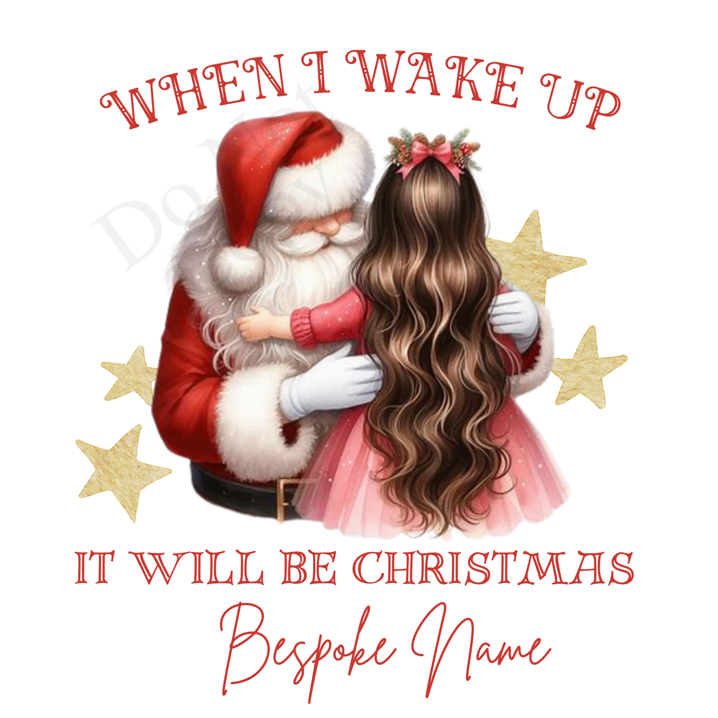 DTF Transfer - Stunning Santa and Child heartwarming Designs for Pyjamas (2 sizes) Bespoke