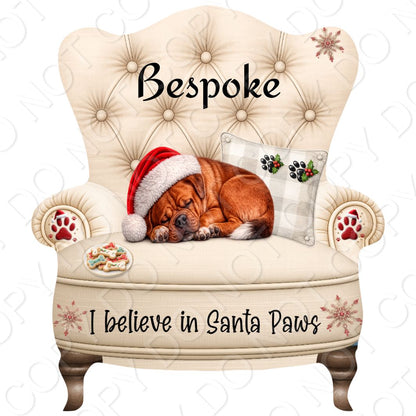 UV-DTF Transfer - Christmas Dog Designs for Woodform Crafts Chair Bauble